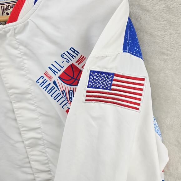 Mitchell & Ness 1991 NBA All-Star Game Charlotte Jacket Mens XL White Basketball - Picture 6 of 16
